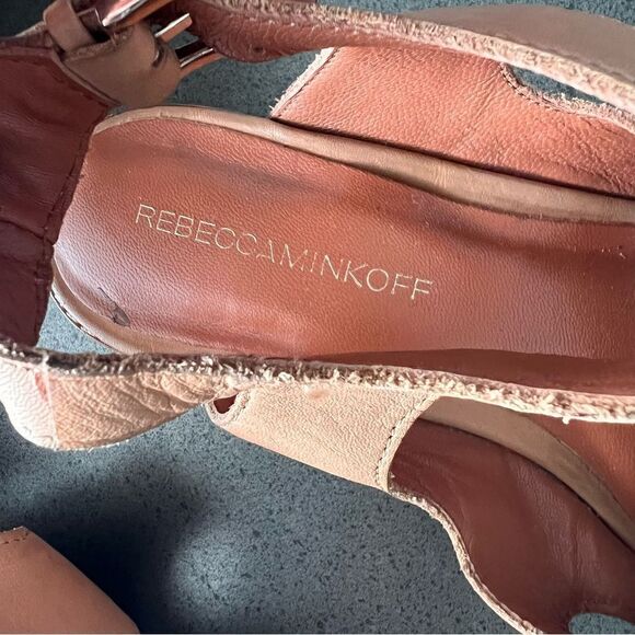 REBECCA MINKOFF Leather Gladiator Flat Nude Color Sandals Size 7. - Picture 5 of 9